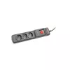 Surge protector ARMAC M3/15/CZ 1.5 m black 3 sockets power strip with cable