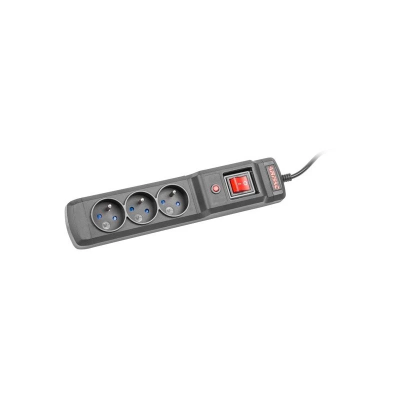 Surge protector ARMAC M3/15/CZ 1.5 m black 3 sockets power strip with cable