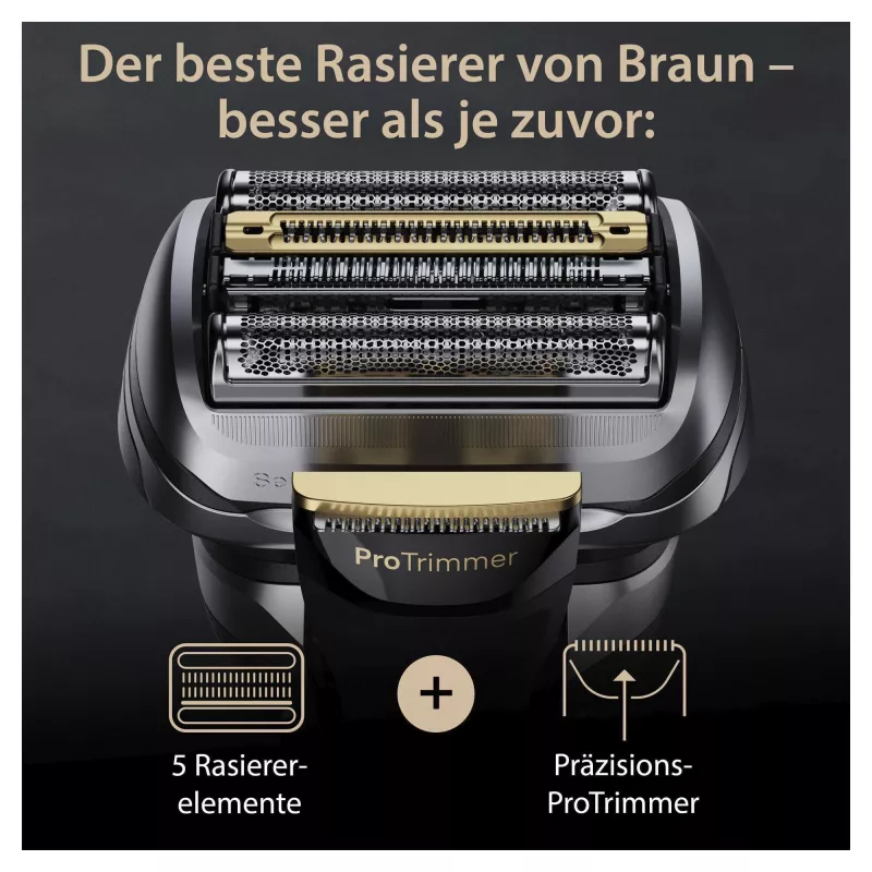 Braun Series 9 Pro+ 9565cc Wet & Dry Foil shaver Trimmer Metallic
