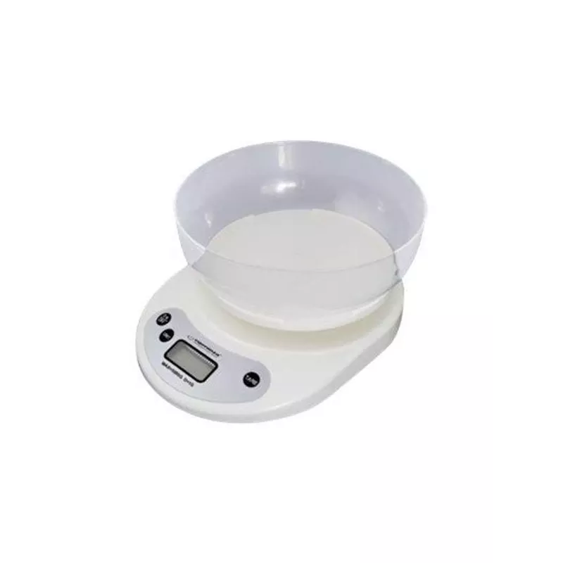 Electronic kitchen scale ESPERANZA EKS007 — 5 kg capacity, 1 g accuracy, white