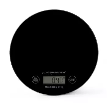 Esperanza EKS003K Kitchen Scale Black Flat Surface Rotondo Electronic Kitchen Scale