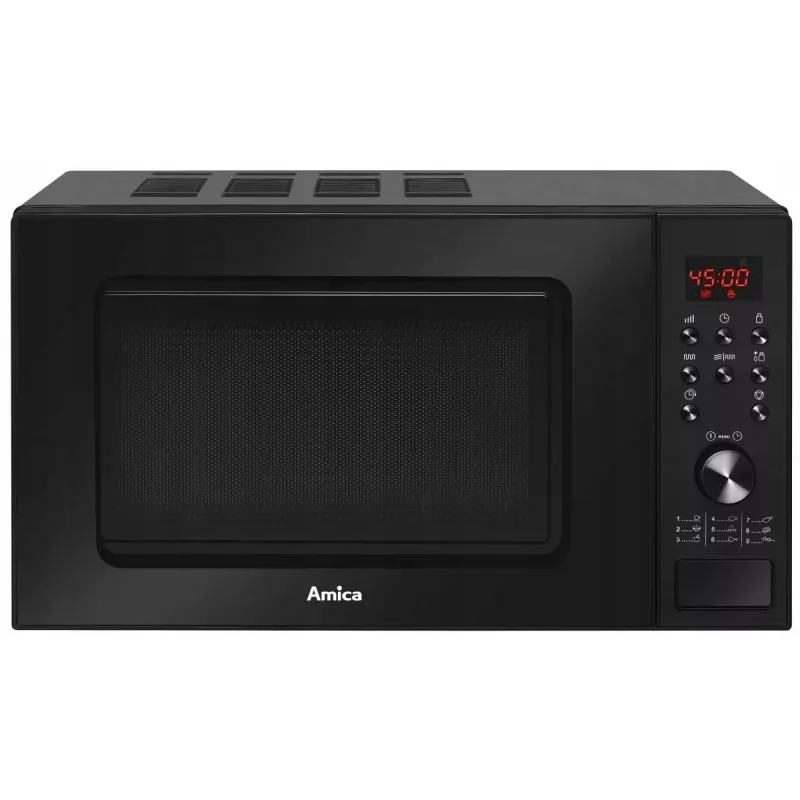 Amica AMGF20E1GB Microwave Oven Flat Surface Microwave with Grill 20 L 700 W Black