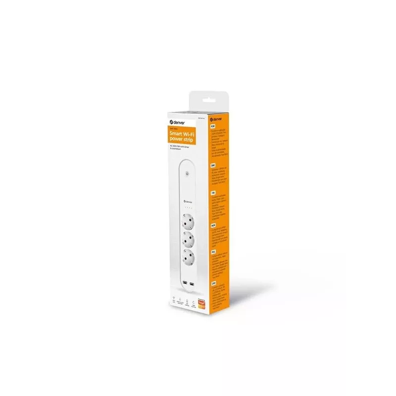 Smart power strip Denver SHP-310U 3 AC outlets Type F 3680 W