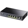 Network switch Cudy FS1006P Fast Ethernet 6-port (4 PoE, 1 PoE+) 10/100 Mbps, 1.2 Gbit/s bandwidth, metal housing, rack/wall mount