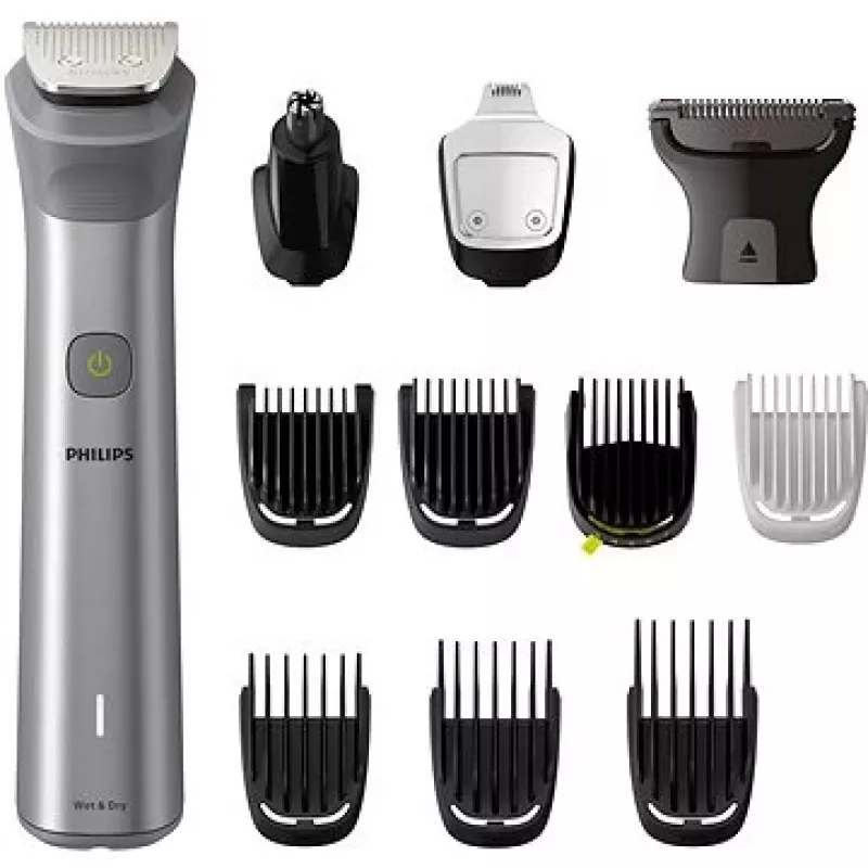 Philips All-in-One Trimmer MG5940/15 Series 5000, Stainless steel, 0.5 mm, 1.6 cm, 1 mm, Beard, Ear, Nose, Battery