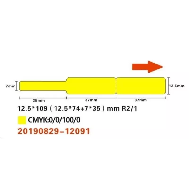 Thermal Labels NIIMBOT RXL12.5109-65Y 62 mm × 30 mm — roll of direct thermal labels