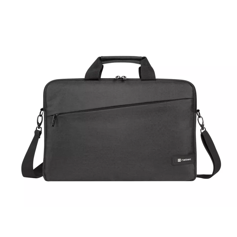 Briefcase NATEC Beira 39.6 cm (15.6 inch) — polyester, 1 main compartment, shoulder strap, black
