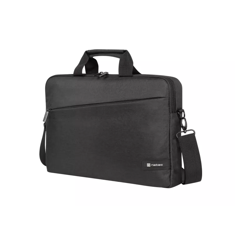 Briefcase NATEC Beira 39.6 cm (15.6 inch) — polyester, 1 main compartment, shoulder strap, black