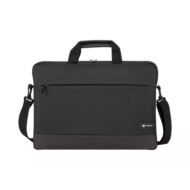 Briefcase NATEC Goa for 39.6 cm (15.6 inch) laptops, polyester, 1 chamber, shoulder strap, black