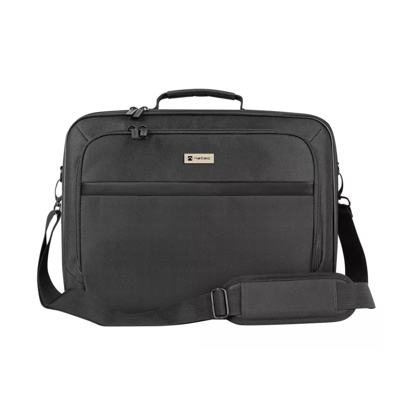 Briefcase NATEC Boxer Lite 39.6 cm (15.6 inch) – polyester, 2 compartments, shoulder strap, 410×305×65 mm, 750 g