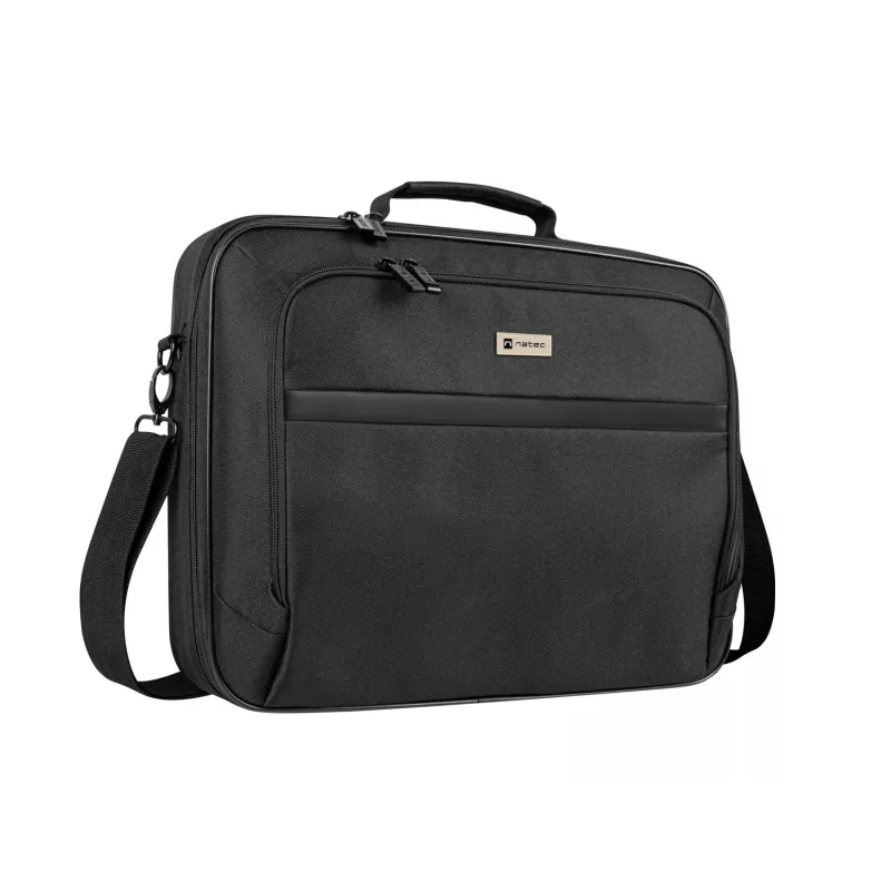 Briefcase NATEC Boxer Lite 39.6 cm (15.6 inch) – polyester, 2 compartments, shoulder strap, 410×305×65 mm, 750 g