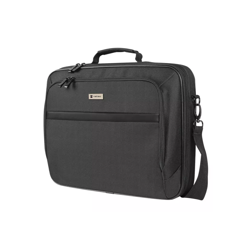 Briefcase NATEC Boxer Lite 39.6 cm (15.6 inch) – polyester, 2 compartments, shoulder strap, 410×305×65 mm, 750 g