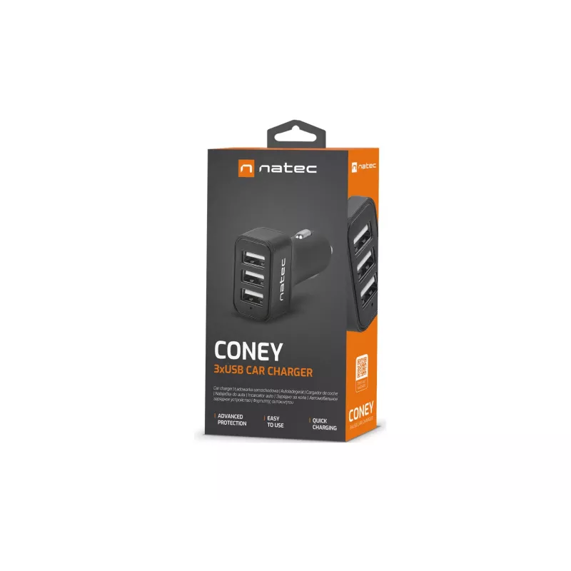 Car Charger NATEC Coney NUC-1981 Universal Fast Charging 12-24V
