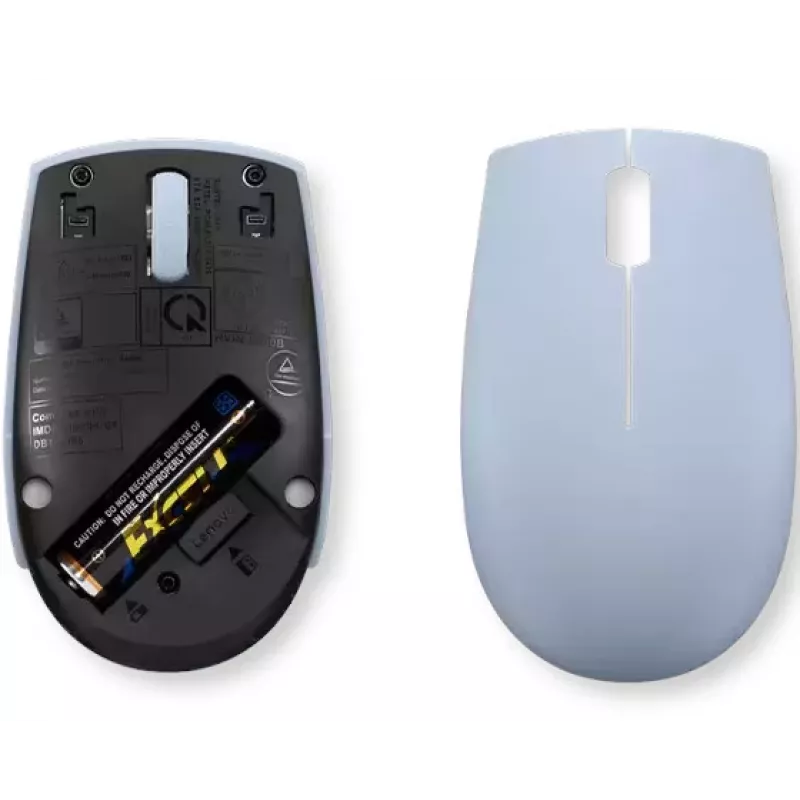 Wireless ambidextrous mouse Lenovo GY51L15679 — Frost Blue, RF 2.4 GHz, 1000 DPI, 3 buttons, AA battery
