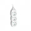 Tracer PowerCord Extension Lead, 3 Sockets, 3m, White