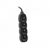 Tracer PowerCord Extension Lead, 4 Sockets, 3m, Black