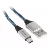 Tracer TRAKBK46266 USB cable USB 2.0 1 m USB C USB A Black Blue Silver