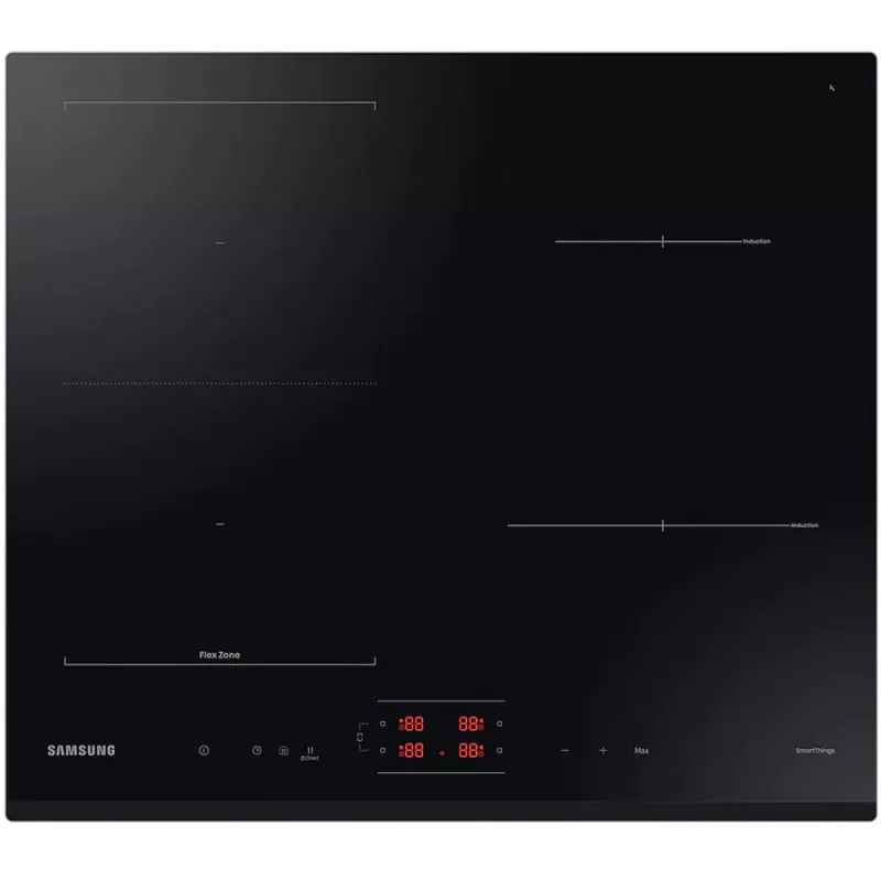 Built-In Hob Samsung NZ64B5045GK/U2, Induction, 4 Cooking Zones, Flex Zone, SmartThings Cooking, Auto Connectivity, 60 cm, Black