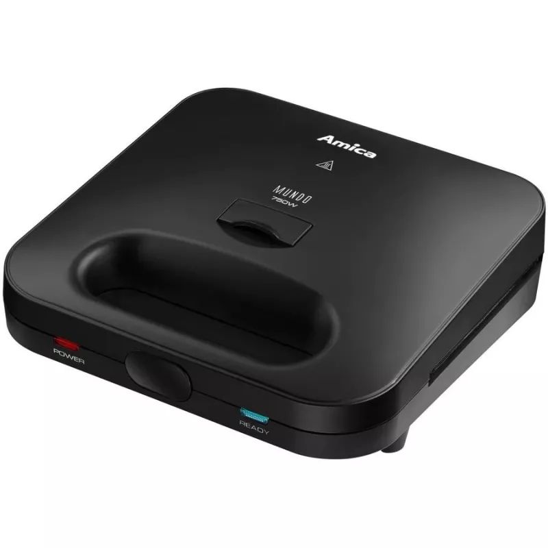 Sandwich-maker Amica SMK4011, 750 W, 3 Plate Types, Black