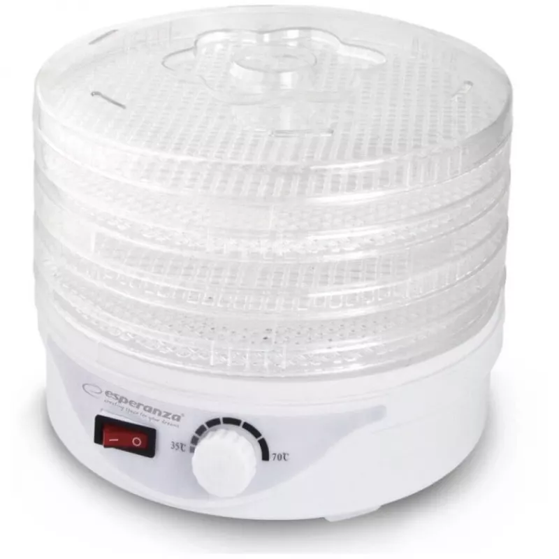 Esperanza EKD003 food dehydrator Transparent, White 250 W