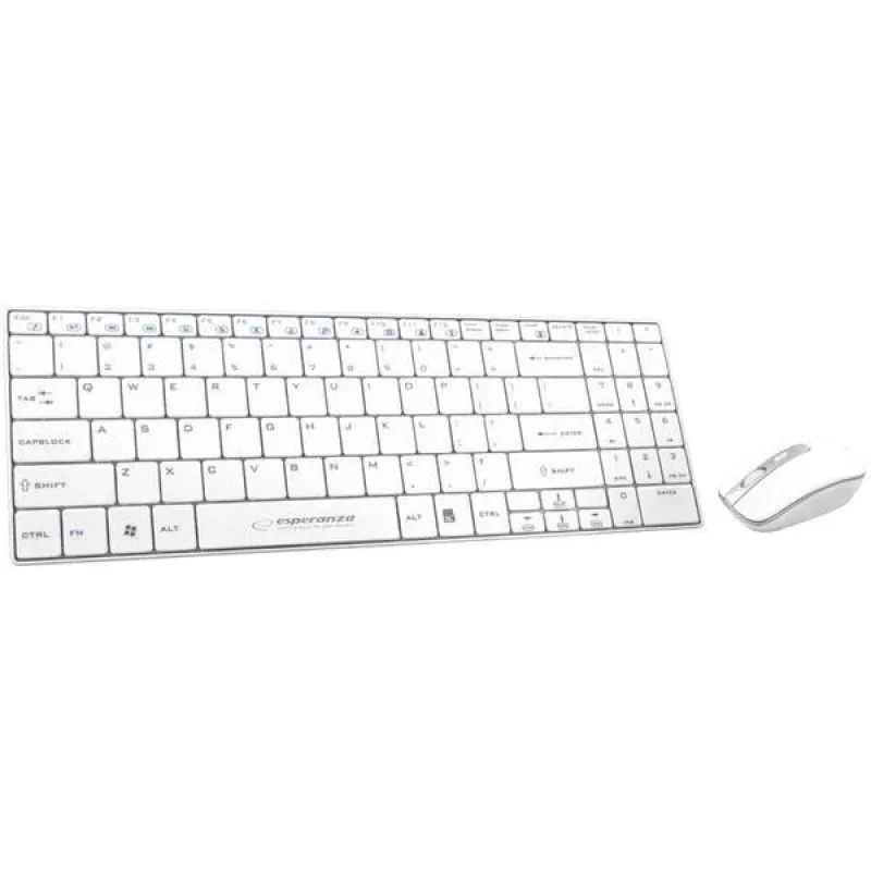 Kit Keyboard and Mouse Esperanza Liberty EK122W, White