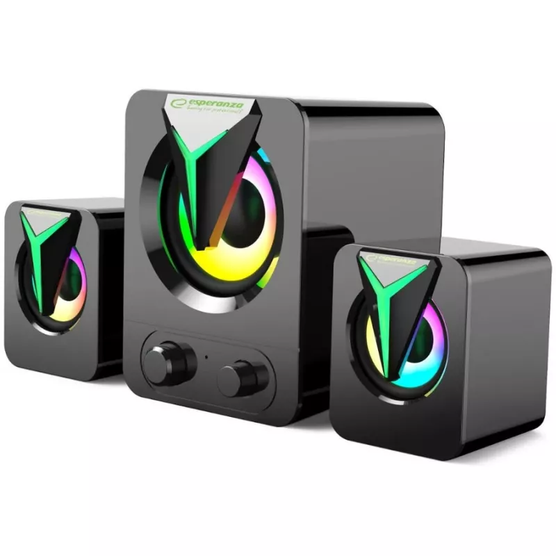 Esperanza EGS107 Speakers 2.1 USB LED 5 W Black