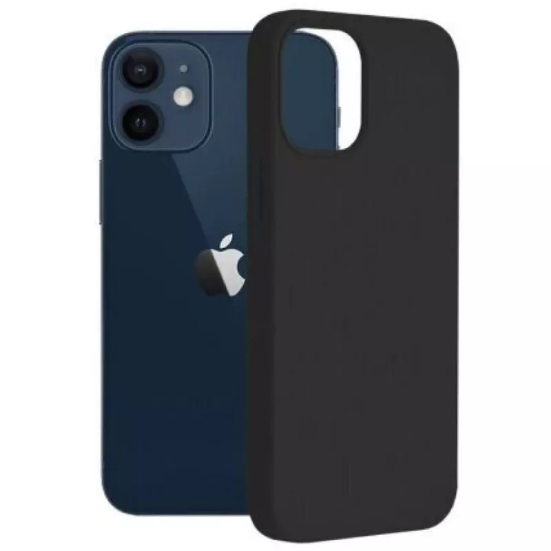 Matte Silicone Case 3mk for iPhone 13 Black