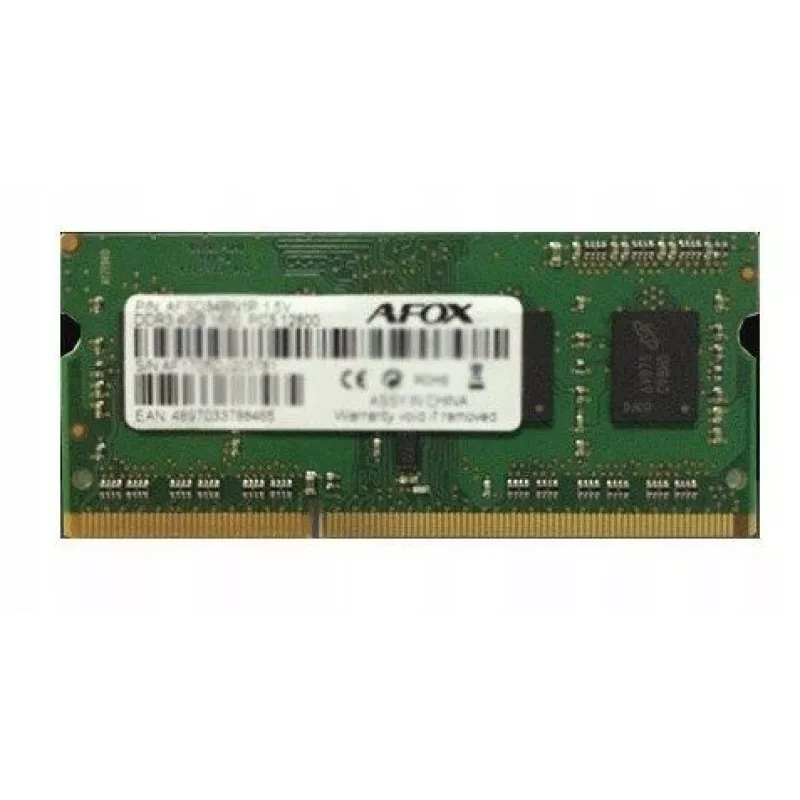 AFOX AFSD38AK1P - 8 GB - 1 x 8 GB - DDR3 - 1600 MHz - 204-pin SO-DIMM