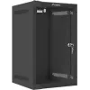 Lanberg WF10-2309-10B 9U 10-Inch Wall-Mount Rack Cabinet, 469x280x310 mm, Black, IP20, Glass Door, 20 kg Load