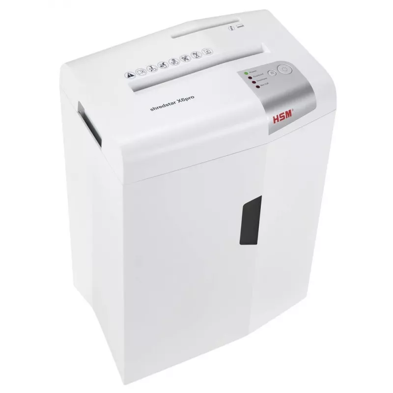 HSM shredstar X6pro document shredder, 2 x 15 mm + separate CD-cutting mechanism