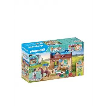 Playmobil Horses of Waterfall - Riding Therapy & Veterinary Practice - Pretend Play & Imaginative Play for Ages 5 to 10 - Fat Brain Toys