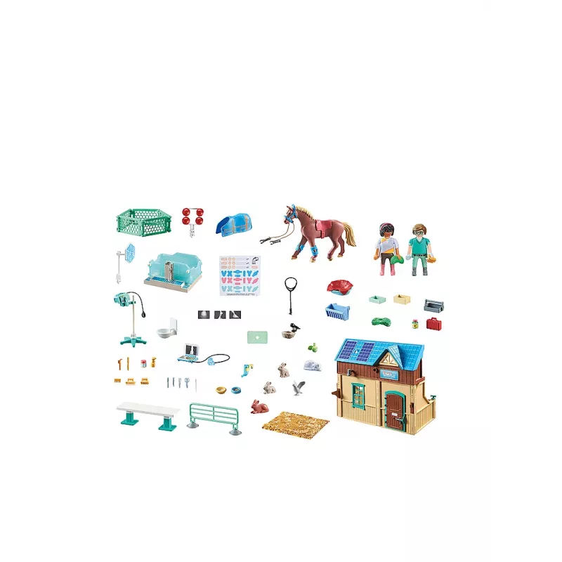 Playmobil Horses of Waterfall - Riding Therapy & Veterinary Practice - Pretend Play & Imaginative Play for Ages 5 to 10 - Fat Brain Toys