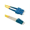 Qoltec - patch cable - Single-mode SC/UPC (M) to Single-mode LC/UPC (M) - 1 M - fibre optic - Duplex - 9 / 125 micrometres - G.652D -