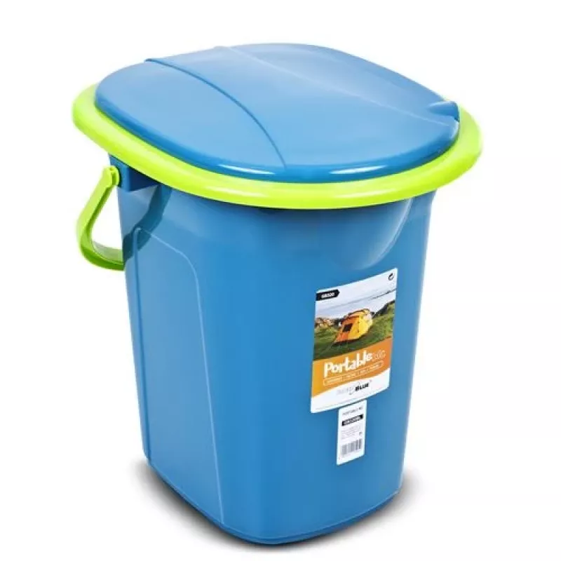 GreenBlue GB320BL Portable Travel Toilet Bucket Seat Camping Festival Handle Lid Durable Stable19L