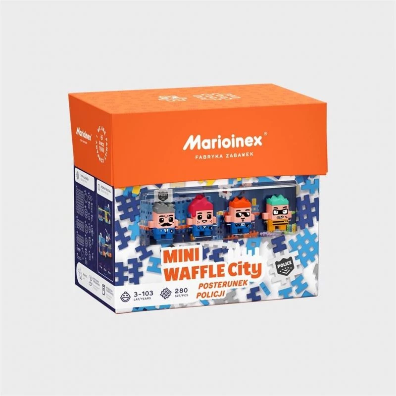 MARIOINEX Mini Waffle City Police Station Building Blocks, 280 pieces