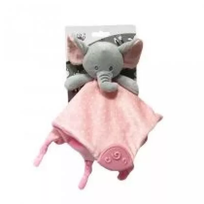 Plush toy TULILO Milly pink elephant 25 x 25 cm, soft stuffed animal for babies