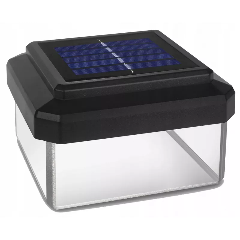 GB128 LED solar lamp fence post garden light, Black - Green Blue