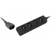 Power Extension Lanberg PS0-04E-0100-IEC-BK 1m 4 AC Outlets Indoor Black
