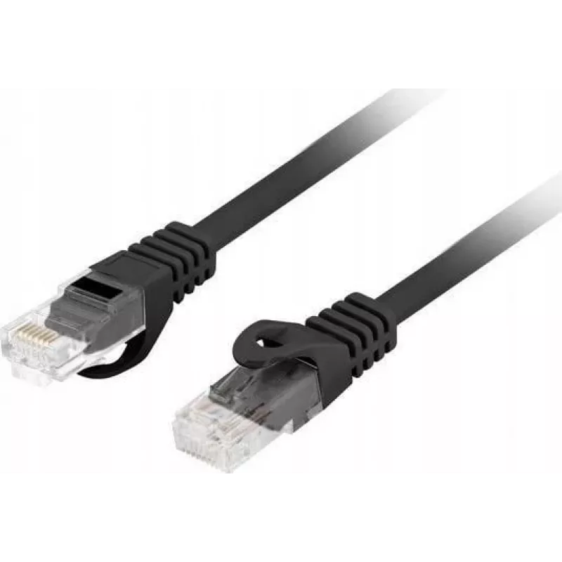 Network cable LANBERG PCU6-10CU-0025-BK Cat6 F/UTP RJ-45 0.25 m Black