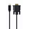 USB graphics adapter Gembird A-CM-VGAM-01, USB-C to VGA, 1920x1080, 0.15 m cable, black