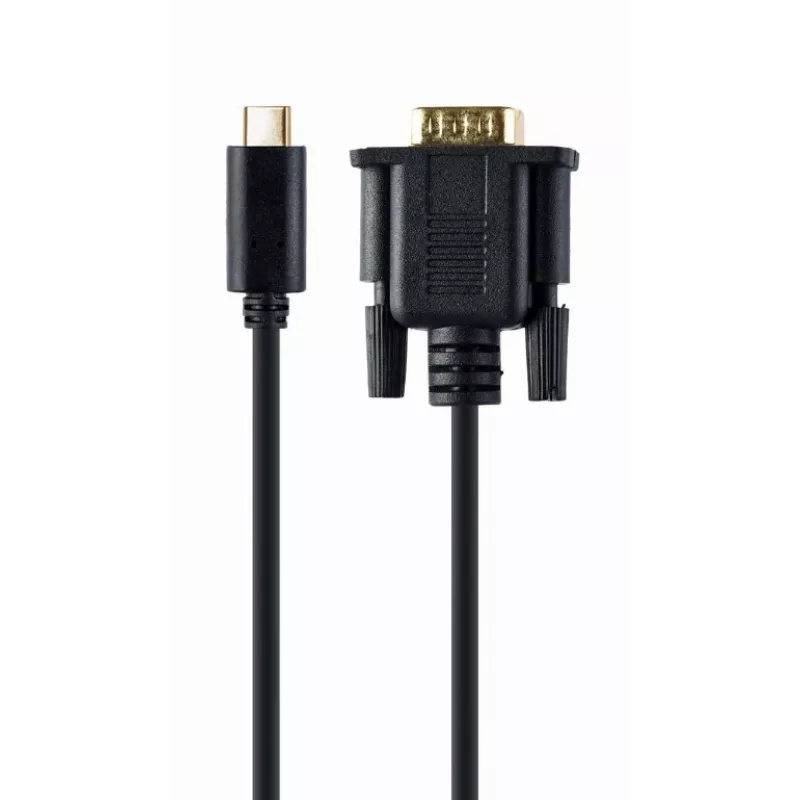 USB graphics adapter Gembird A-CM-VGAM-01, USB-C to VGA, 1920x1080, 0.15 m cable, black