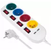 Power strip MACLEAN MCE229W — 4 sockets, 2× USB, 1.5 m cable, Type F, 10 A, white