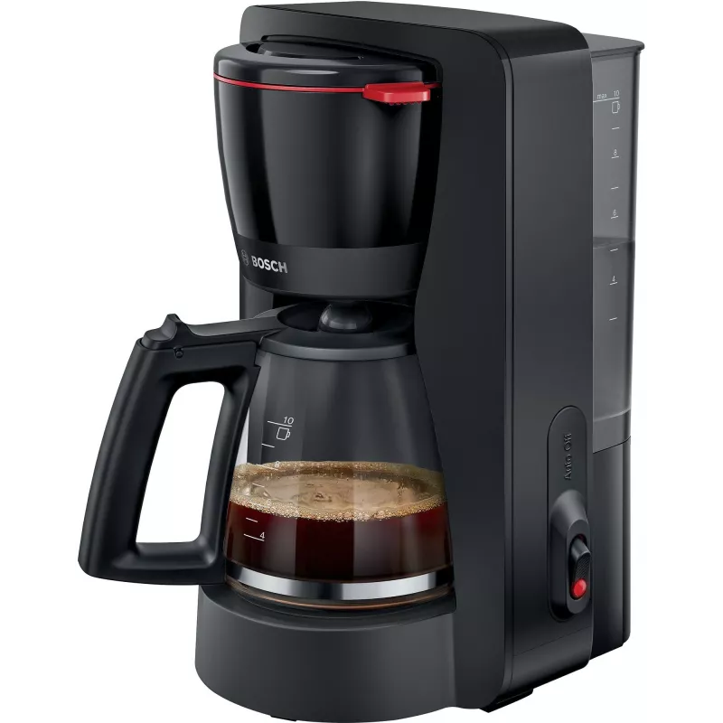 Drip coffee maker Bosch TKA2M113, 1.25 L water tank, 15 cups, black