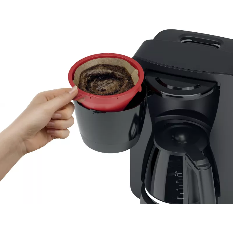 Drip coffee maker Bosch TKA2M113, 1.25 L water tank, 15 cups, black