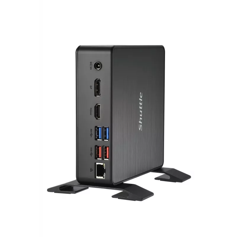 Shuttle XPC Nano PC NC40U, Intel Celeron 7305U, 1x HDMI, 1x DP,1xUSB-C/DP, 6x USB3.2, 1x 2.5 inch bay, 2x M.2, 1x LAN, RAID, 24/7 permanent operation, incl. VESA & Stand