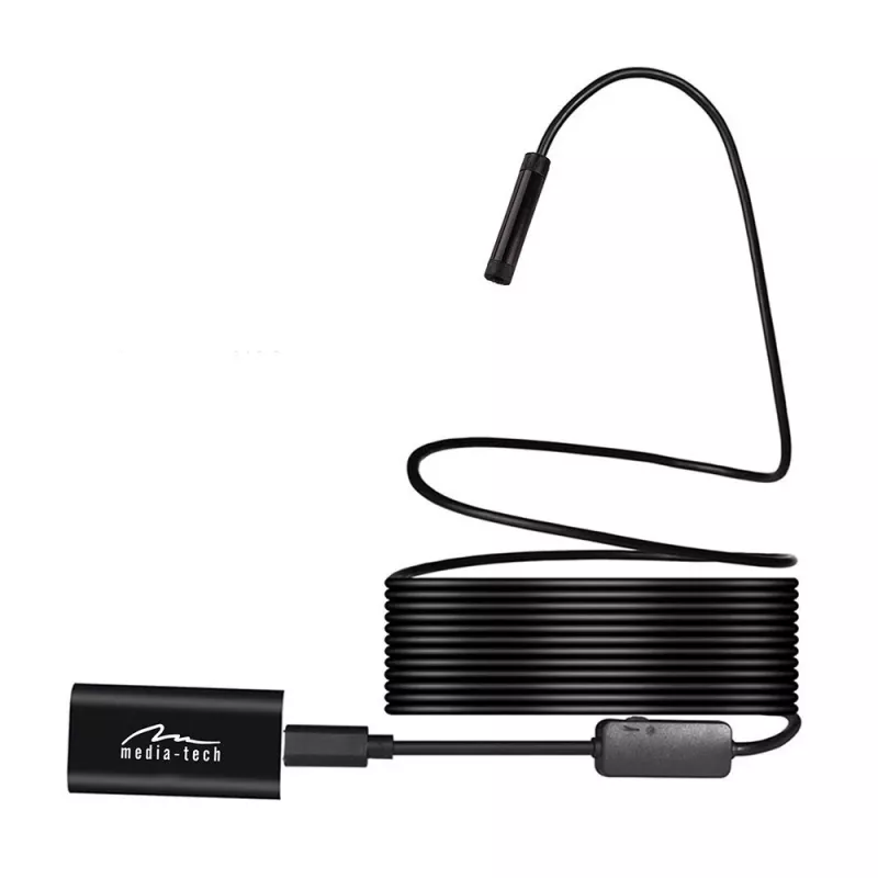 WiFi endoscope MEDIA-TECH MT4099, 8 mm probe, 5 m cable, IP67, 1280×720@30fps, 70° viewing angle, 800 mAh battery