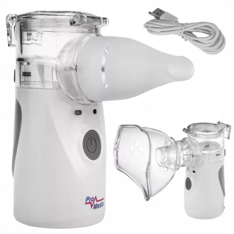 Portable mesh inhaler ProMedix PR-835 USB nebulizer, battery-powered portable nebulizer