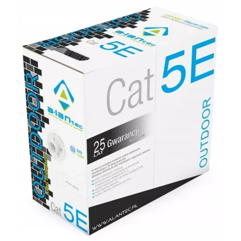 Networking cable A-LAN KIU5OUTZ305 U/UTP Cat5e 305 m Grey
