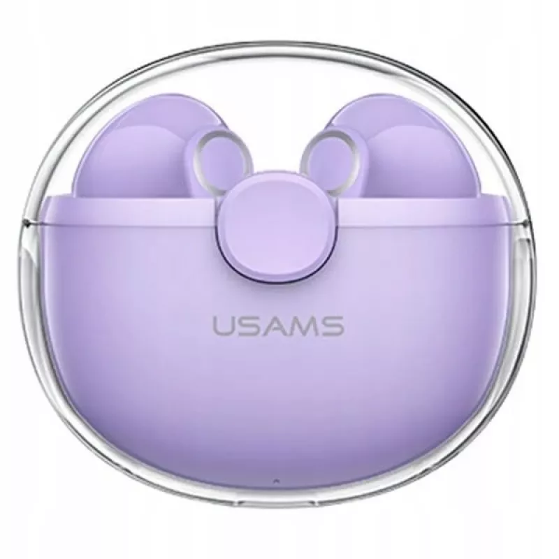 (purple, Bluetooth Headphone 5.1) USAMS Bluetooth Headphone 5.1 Wireless TWS Earphone Touch Control Earbuds Waterproof Sport Headsets Noise Reduction