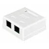 Wire connector Alantec GN002 2×RJ45 female–female white straight plastic